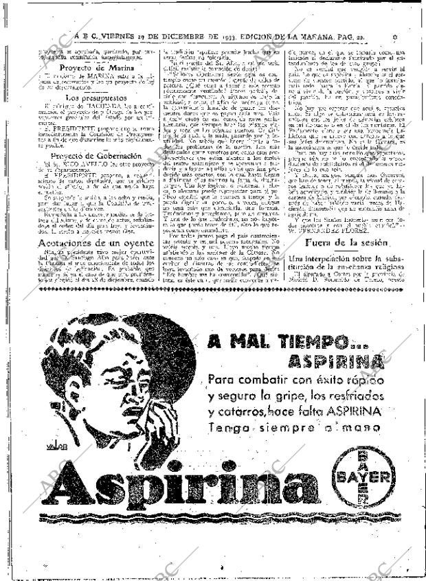 ABC MADRID 29-12-1933 página 22