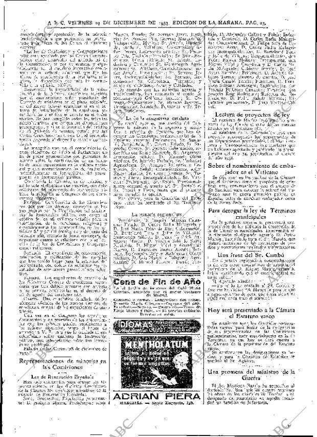 ABC MADRID 29-12-1933 página 23