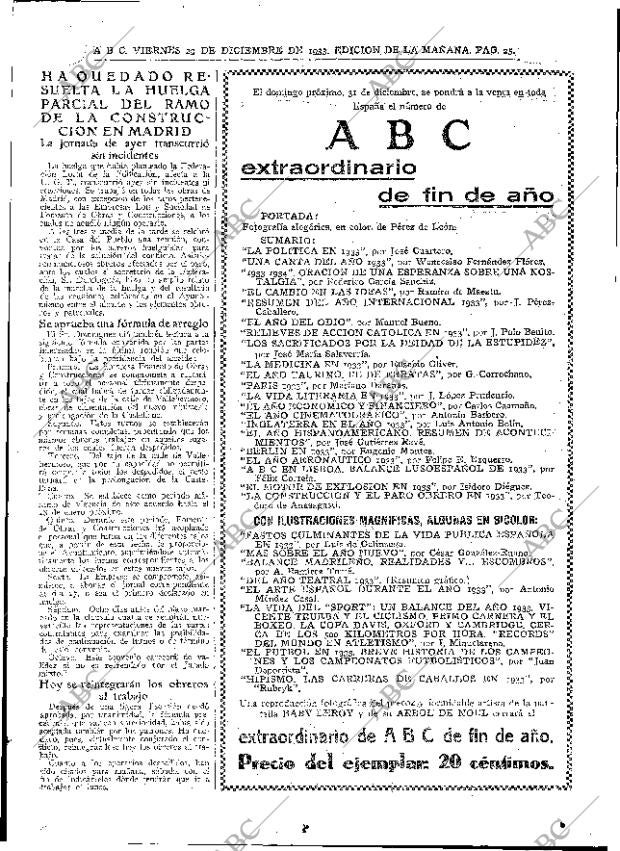 ABC MADRID 29-12-1933 página 25