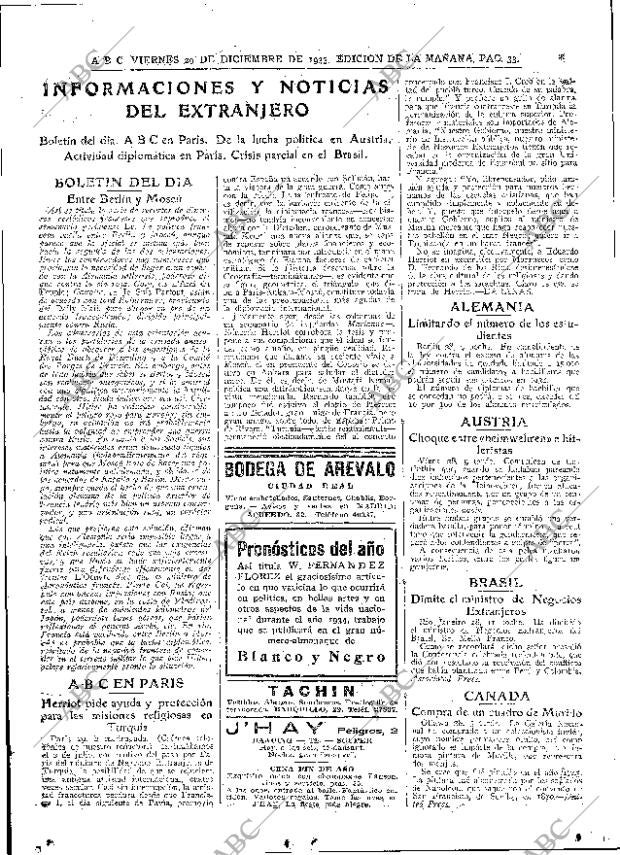 ABC MADRID 29-12-1933 página 33