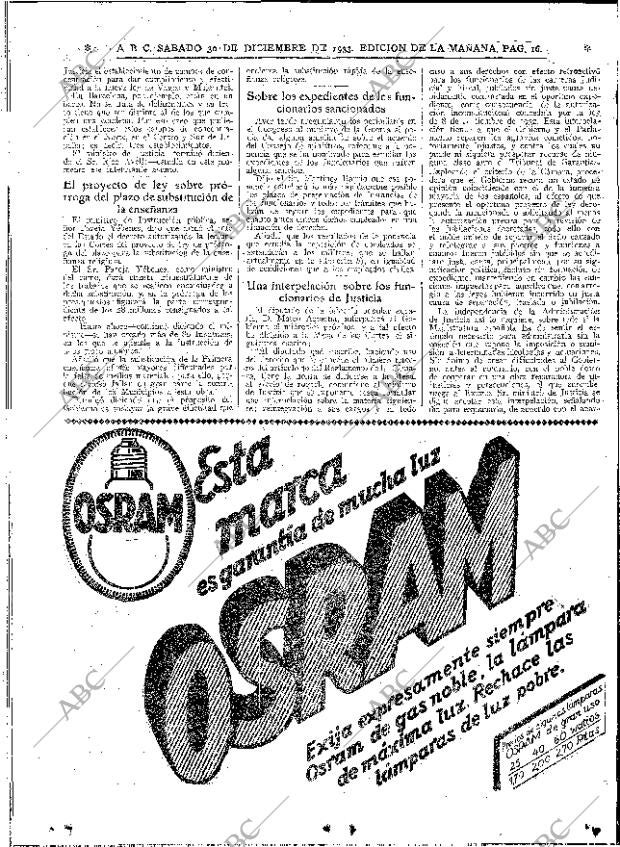 ABC MADRID 30-12-1933 página 16