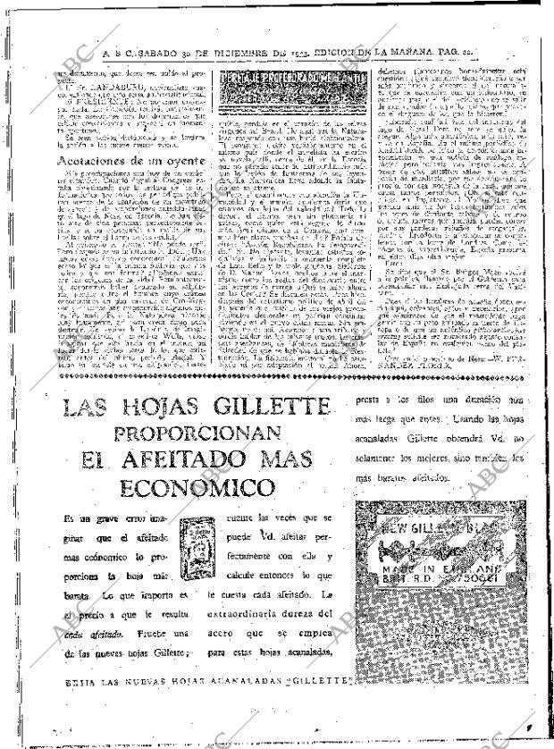 ABC MADRID 30-12-1933 página 22