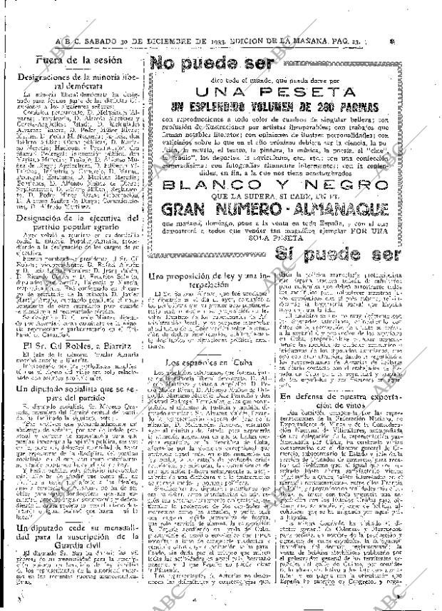 ABC MADRID 30-12-1933 página 23