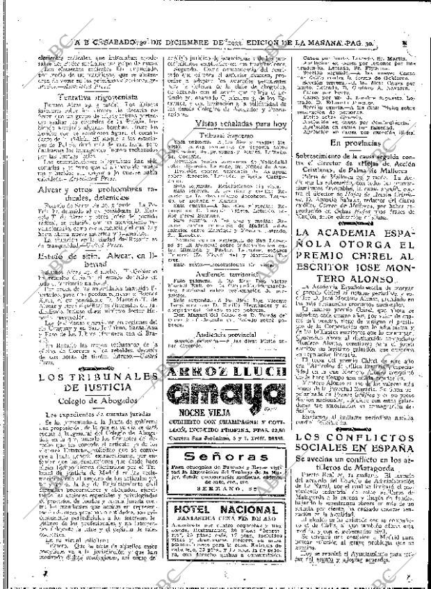 ABC MADRID 30-12-1933 página 30