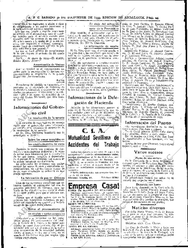 ABC SEVILLA 30-12-1933 página 22