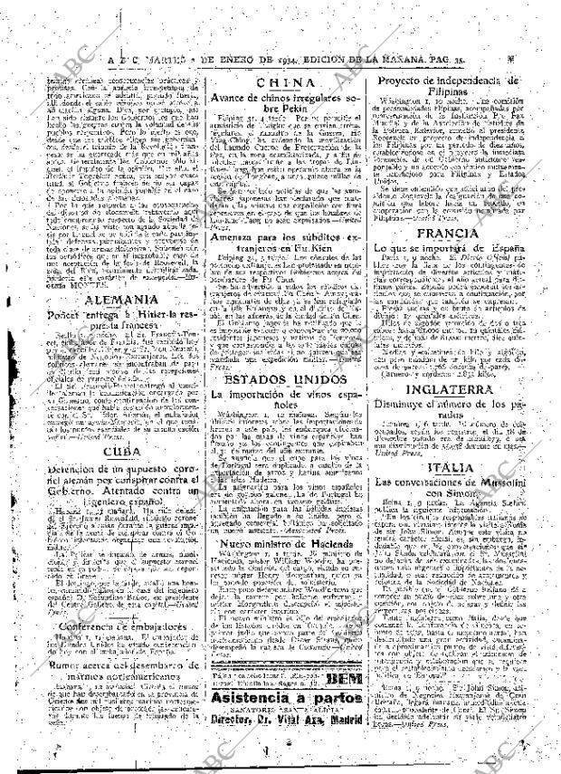 ABC MADRID 02-01-1934 página 35