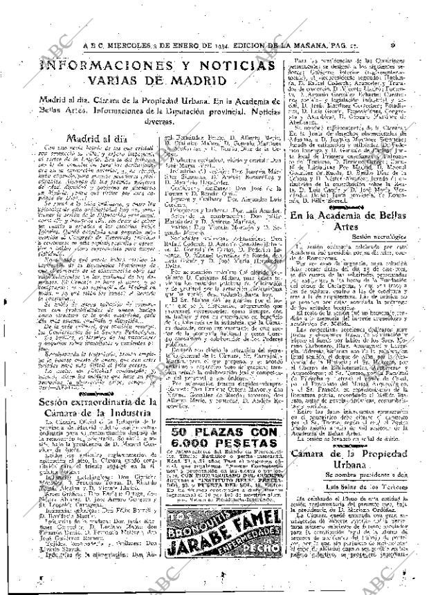 ABC MADRID 03-01-1934 página 27