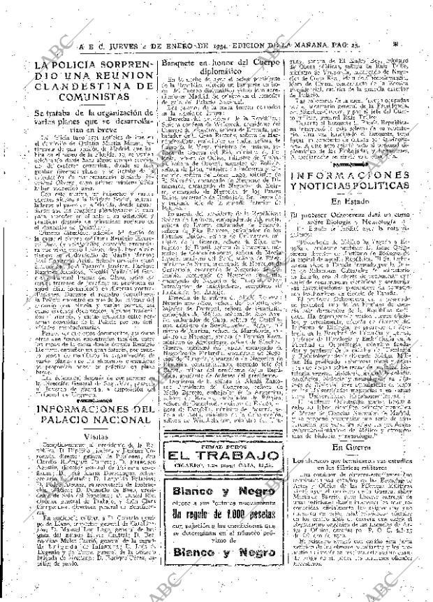 ABC MADRID 04-01-1934 página 25