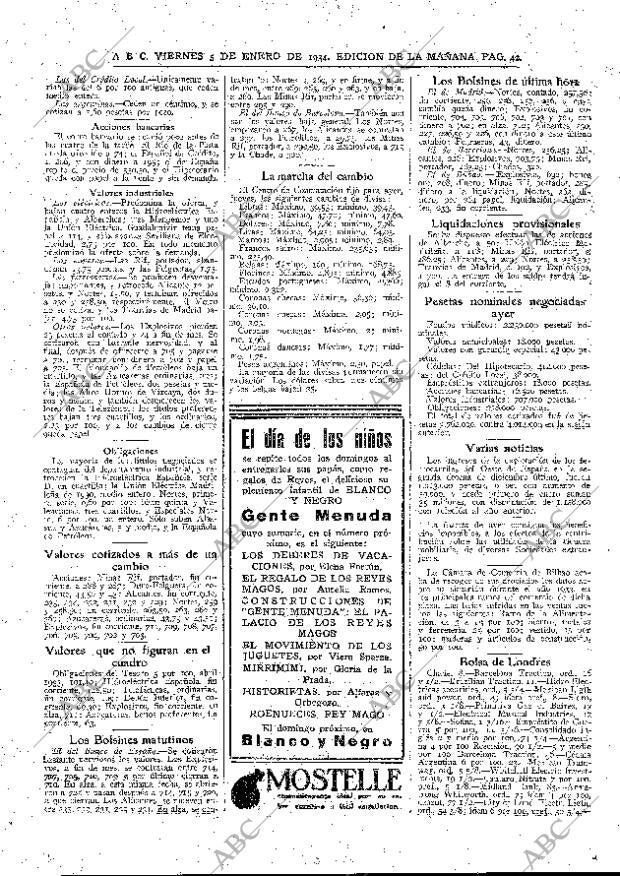 ABC MADRID 05-01-1934 página 42