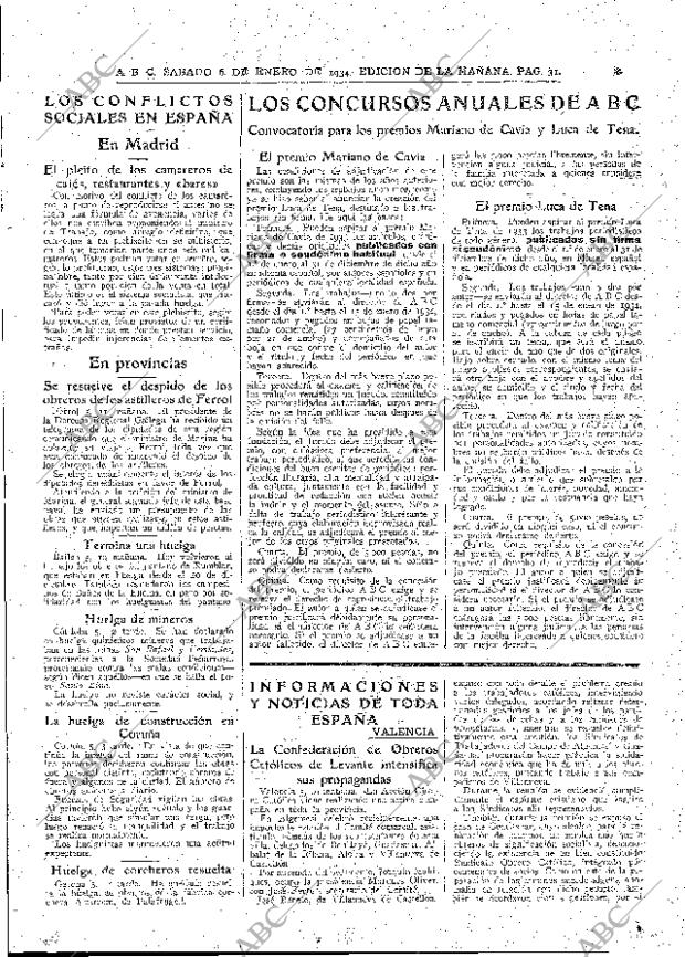 ABC MADRID 06-01-1934 página 31