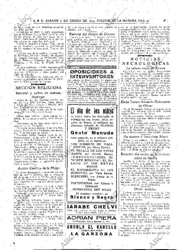 ABC MADRID 06-01-1934 página 32