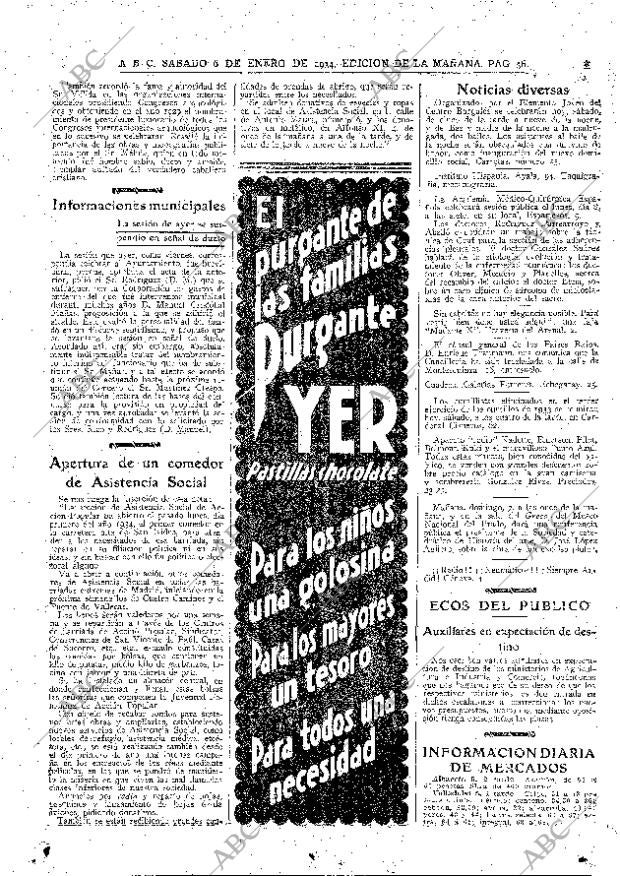 ABC MADRID 06-01-1934 página 36