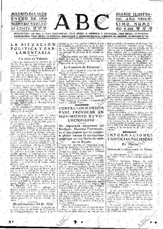 ABC MADRID 10-01-1934 página 15