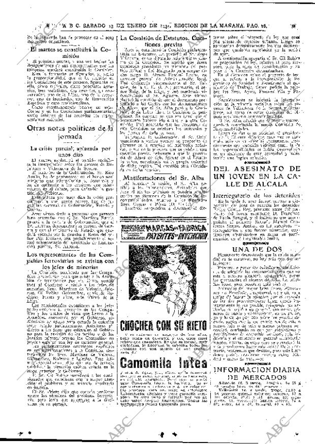 ABC MADRID 13-01-1934 página 16