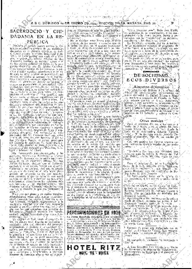 ABC MADRID 14-01-1934 página 25