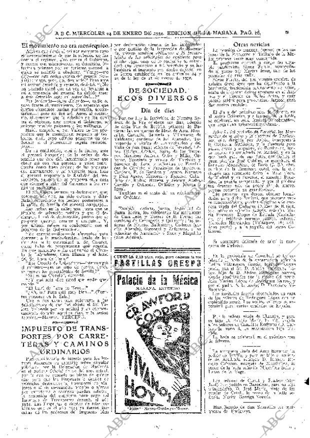 ABC MADRID 24-01-1934 página 26