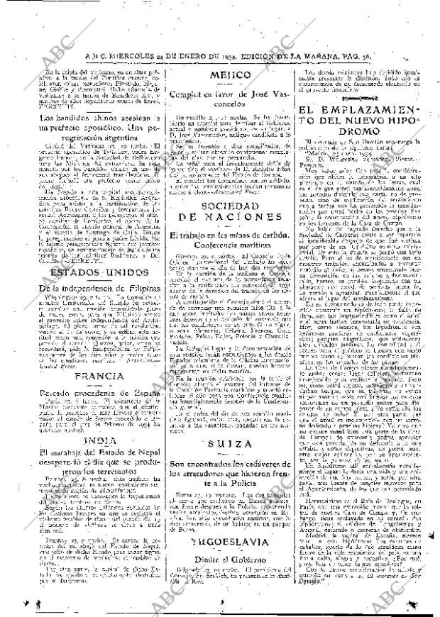 ABC MADRID 24-01-1934 página 36