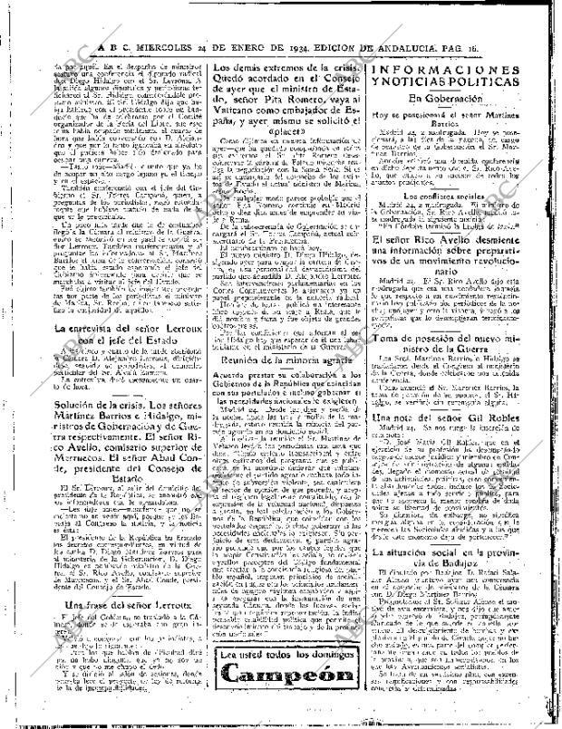 ABC SEVILLA 24-01-1934 página 16