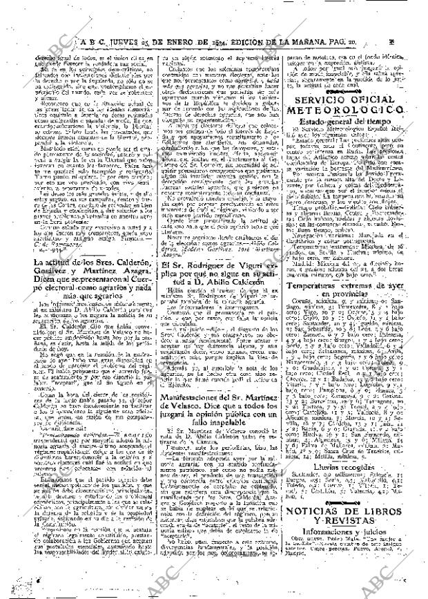 ABC MADRID 25-01-1934 página 20