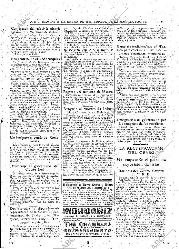 ABC MADRID 30-01-1934 página 17