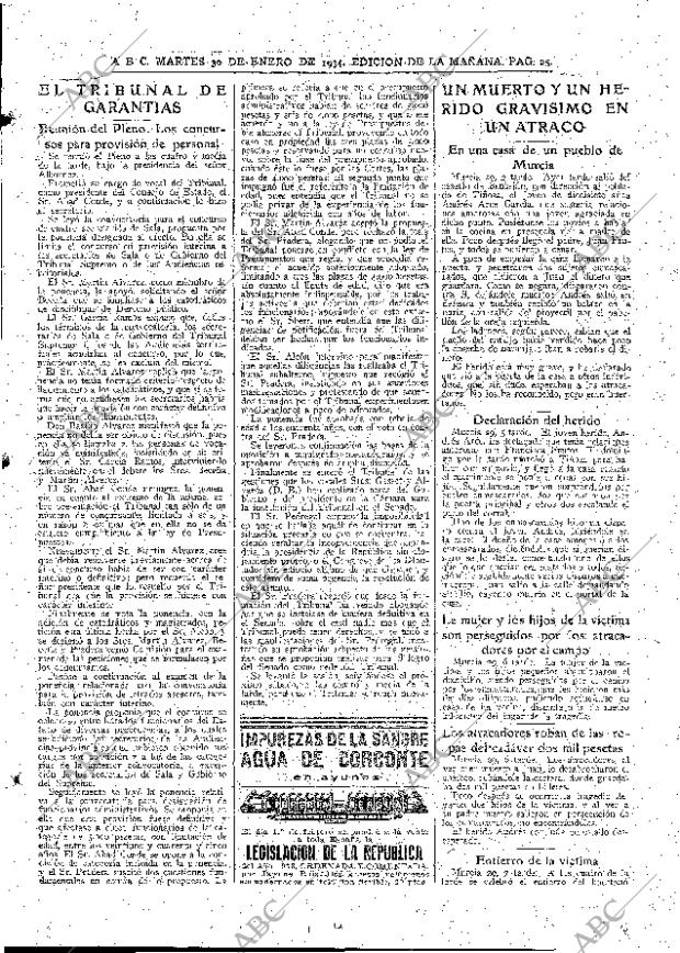 ABC MADRID 30-01-1934 página 25