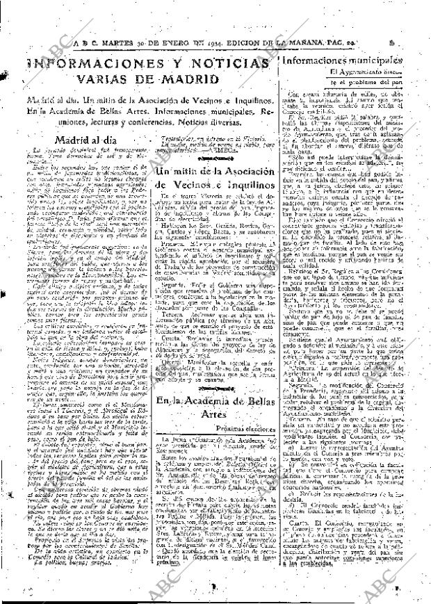 ABC MADRID 30-01-1934 página 29