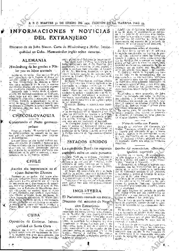 ABC MADRID 30-01-1934 página 33