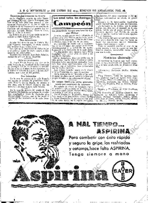 ABC SEVILLA 31-01-1934 página 26