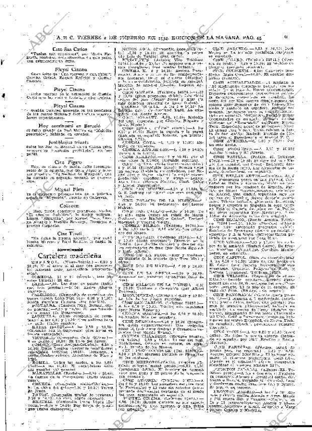 ABC MADRID 02-02-1934 página 45