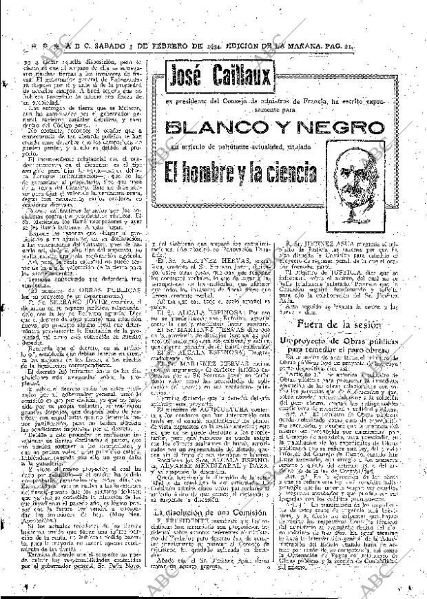 ABC MADRID 03-02-1934 página 21