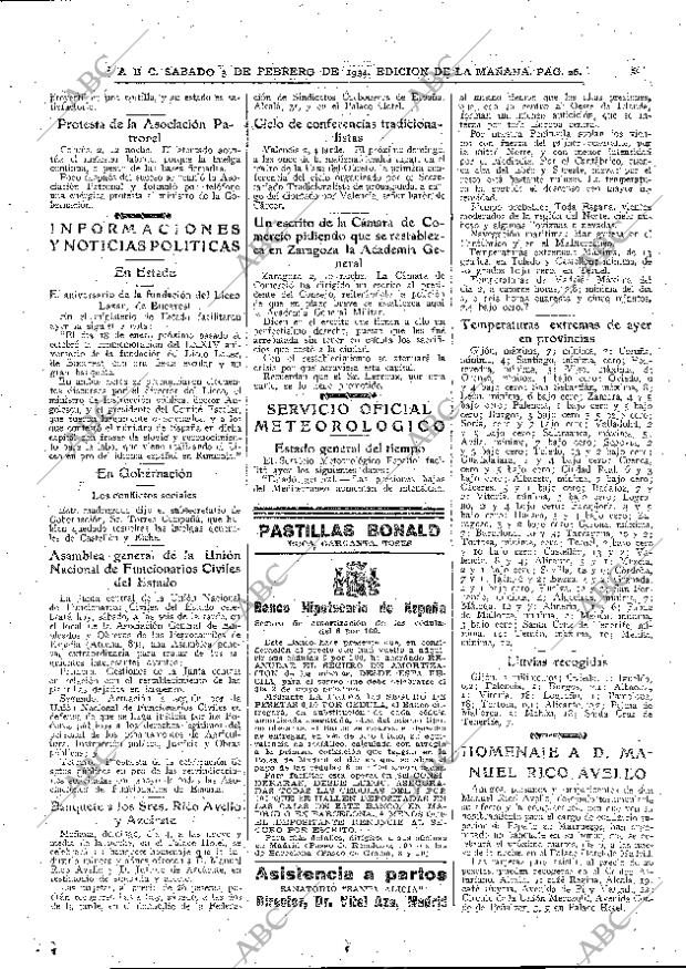 ABC MADRID 03-02-1934 página 26