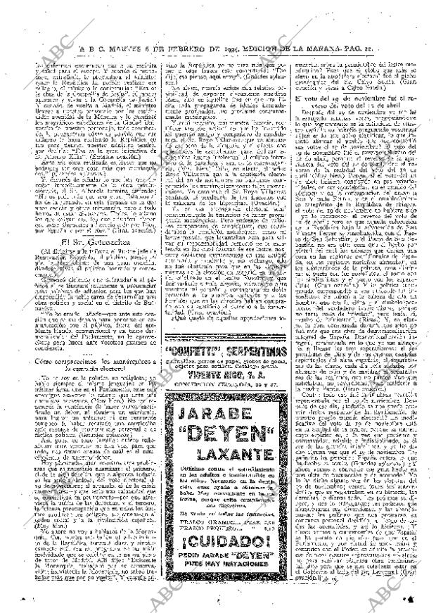 ABC MADRID 06-02-1934 página 22