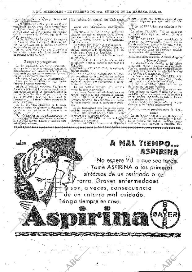 ABC MADRID 07-02-1934 página 28