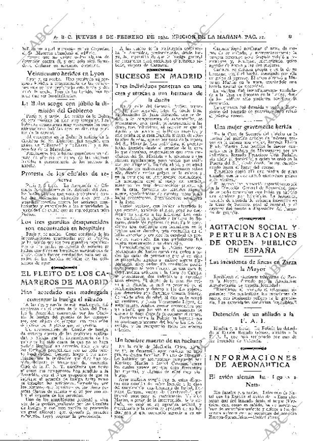 ABC MADRID 08-02-1934 página 22