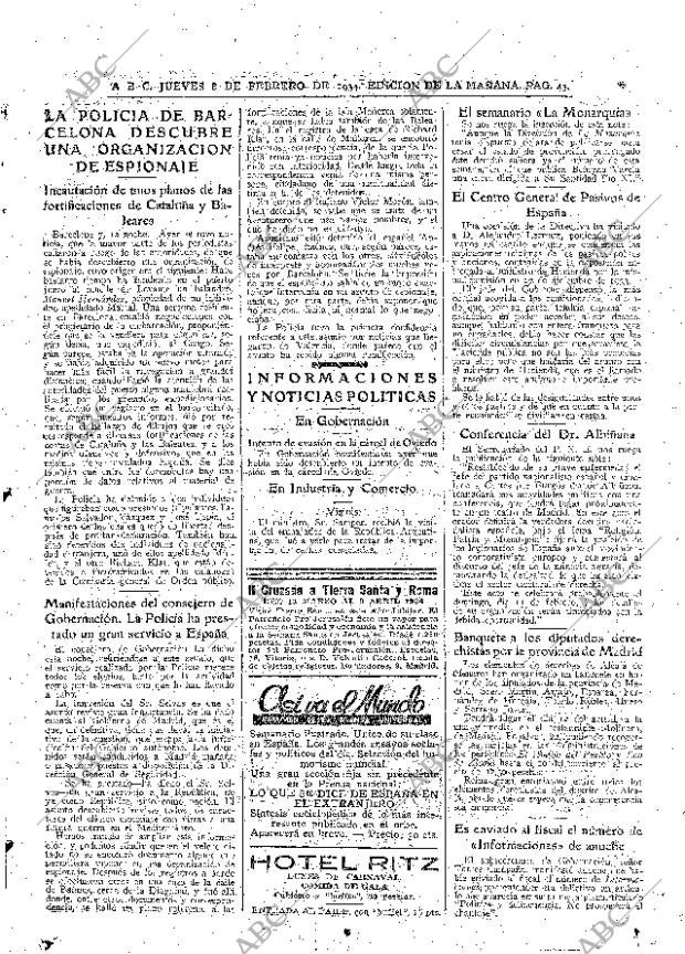 ABC MADRID 08-02-1934 página 43