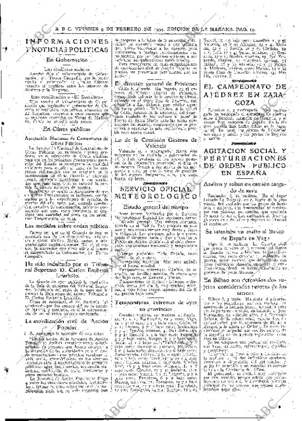 ABC MADRID 09-02-1934 página 19