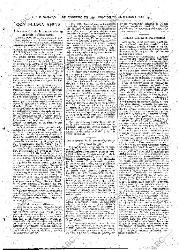 ABC MADRID 10-02-1934 página 23