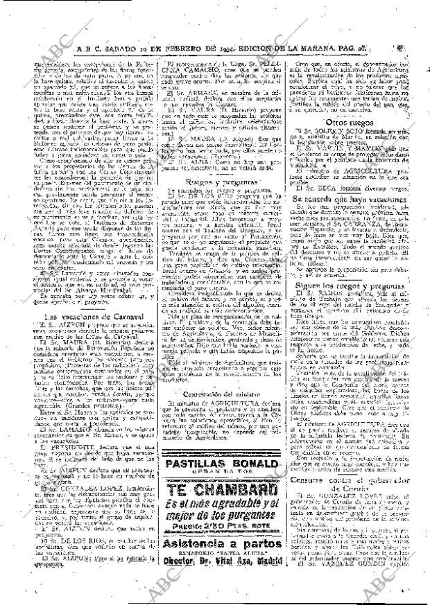 ABC MADRID 10-02-1934 página 26