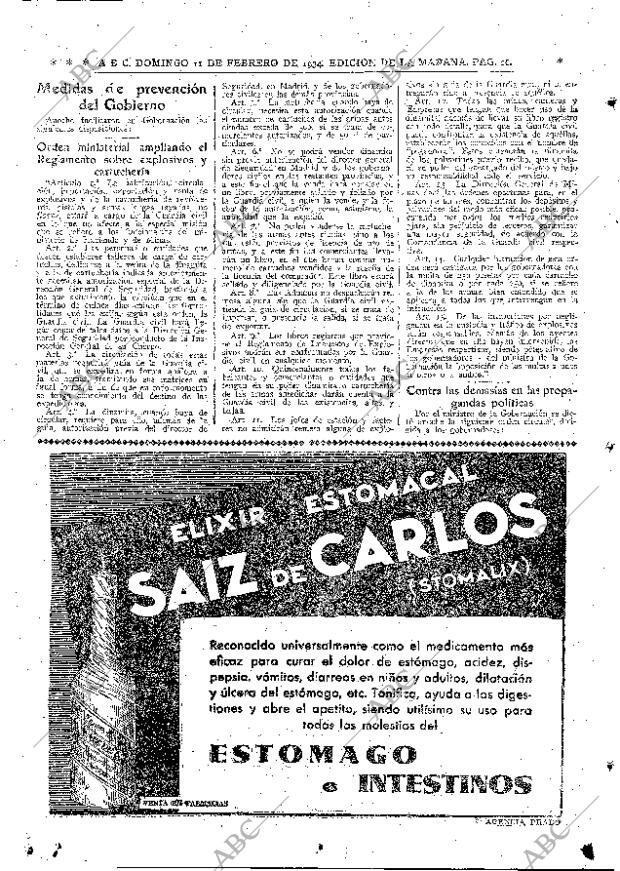 ABC MADRID 11-02-1934 página 18