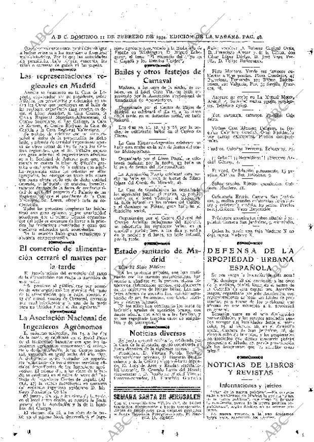 ABC MADRID 11-02-1934 página 40