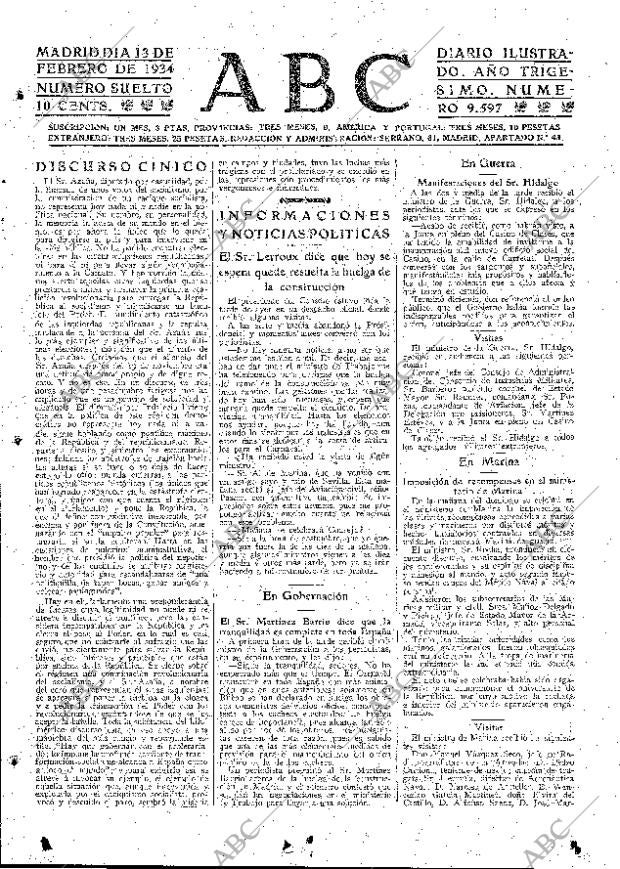 ABC MADRID 13-02-1934 página 15