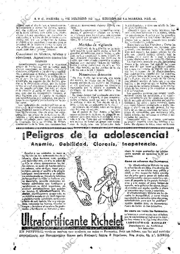 ABC MADRID 13-02-1934 página 18