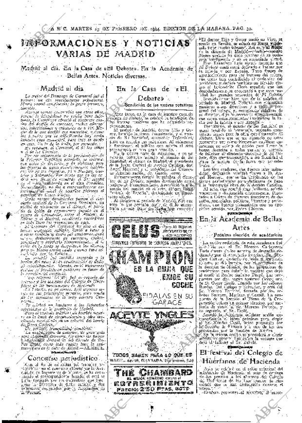 ABC MADRID 13-02-1934 página 33