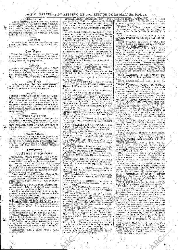 ABC MADRID 13-02-1934 página 45