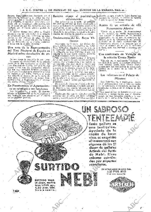 ABC MADRID 15-02-1934 página 22