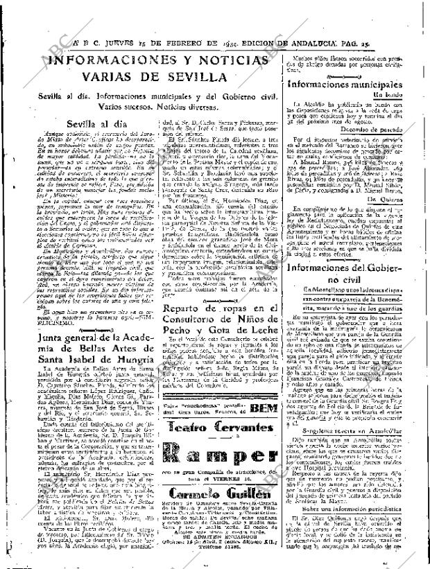 ABC SEVILLA 15-02-1934 página 25