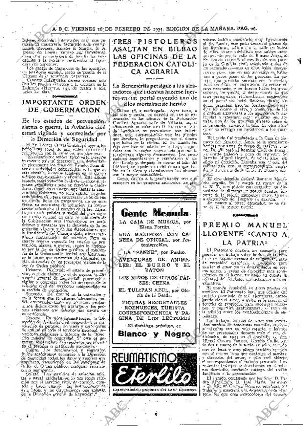 ABC MADRID 16-02-1934 página 26