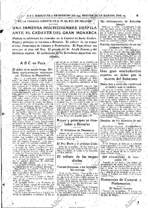 ABC MADRID 21-02-1934 página 25