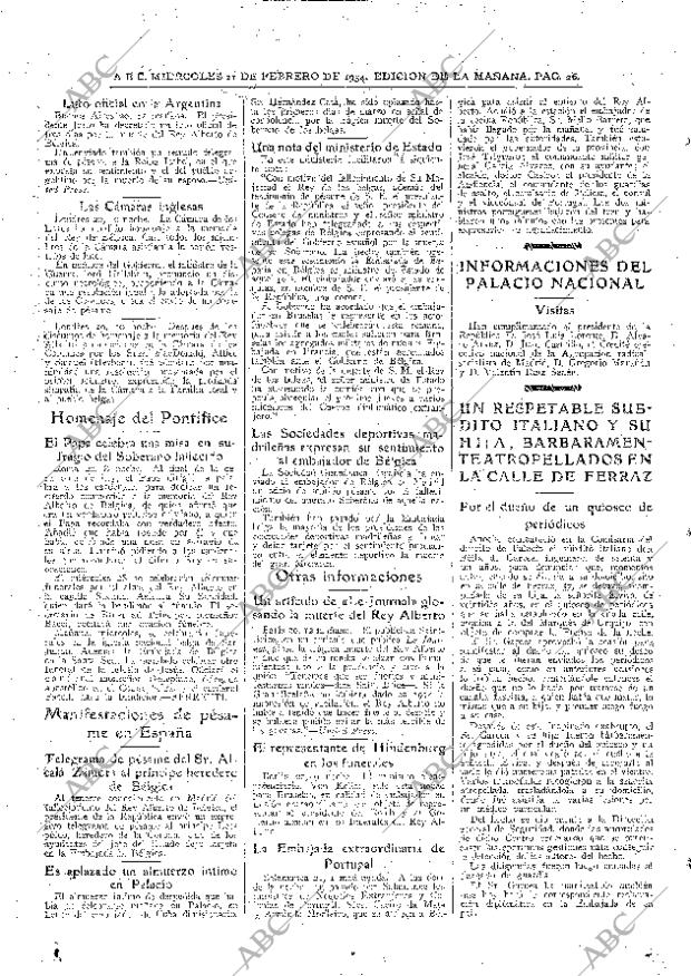 ABC MADRID 21-02-1934 página 26