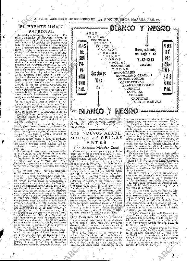 ABC MADRID 21-02-1934 página 27